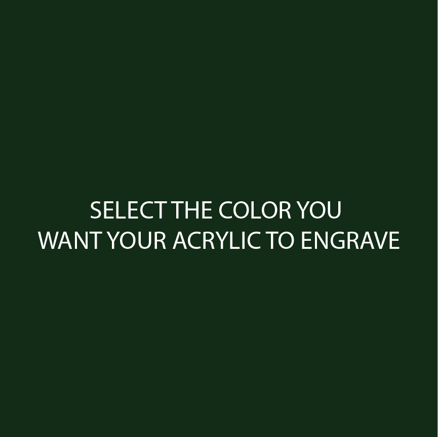 Hunter Green Two Tone Acrylic Sheets | SELECT YOUR ENGRAVE COLOR - CMB Two Tone
